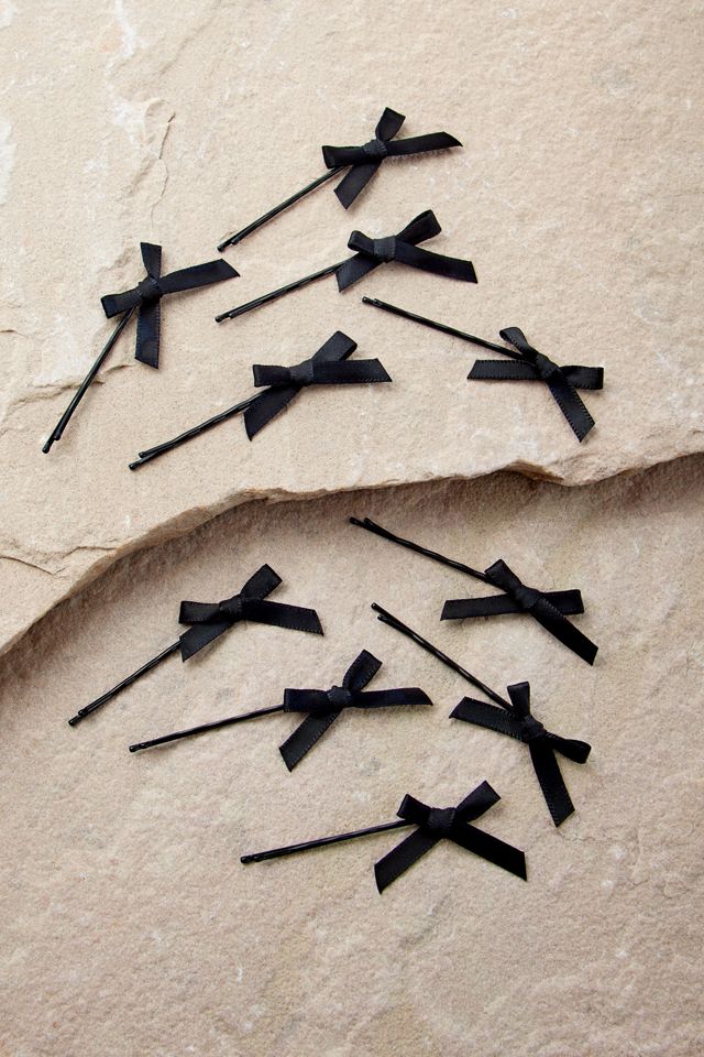 Mini Satin Bow Clips 10-Pack #1