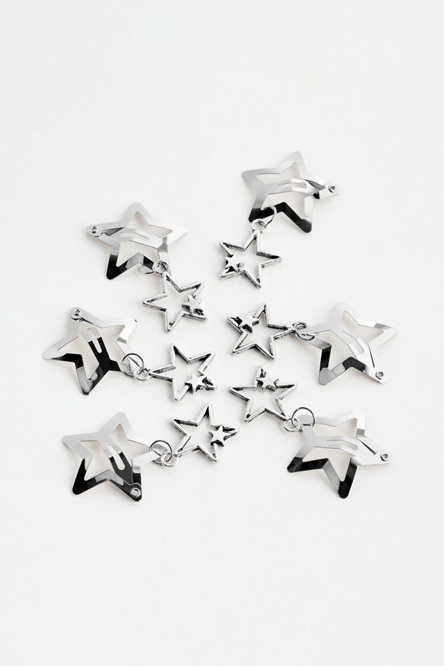 UO Star Charm Snap Clips 6-Pack