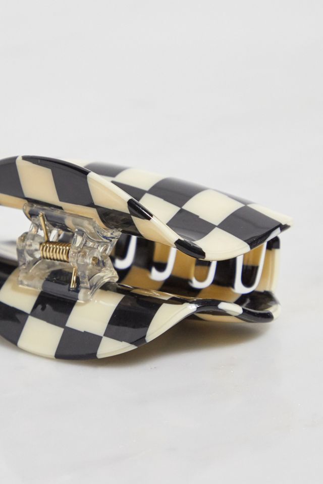 Pince à Cheveux Damier Noir et Blanc #1