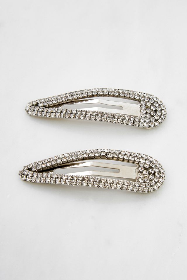 Lot de barrettes à diamants fantaisie transparents #1