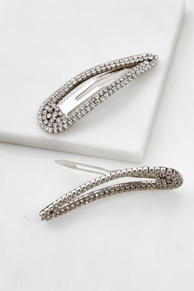 Lot de barrettes à diamants fantaisie transparents #2