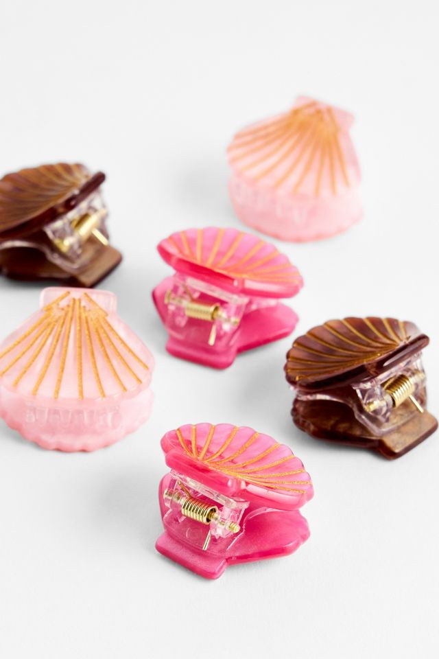 UO Mini Shell Claw Clips 6-Pack | Urban Outfitters UK