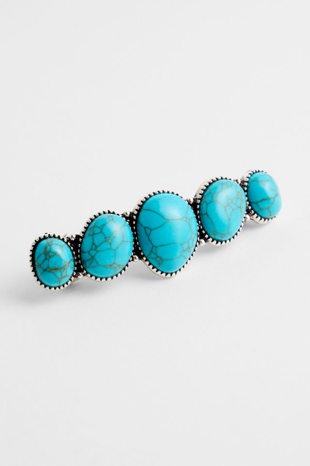UO Turquoise Stone Hair Slide #1