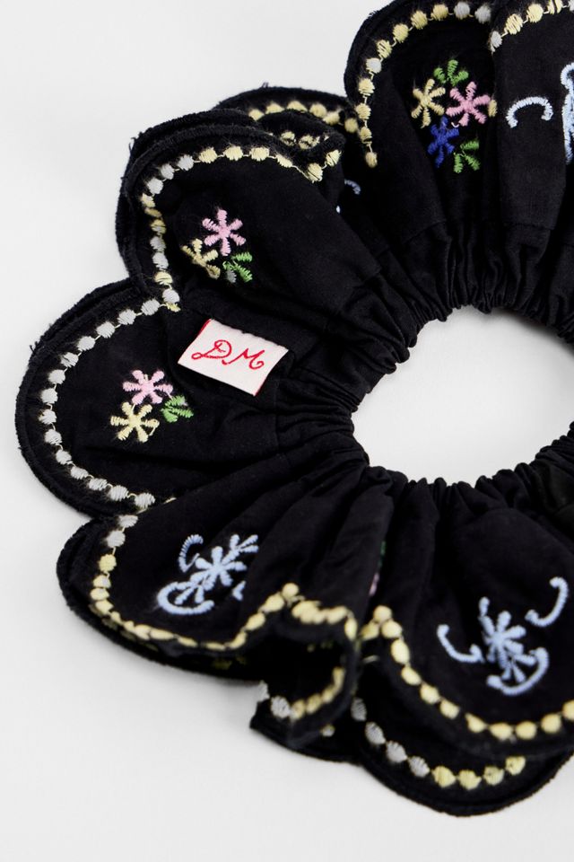 Damson Madder Embroidered Scrunchie #2