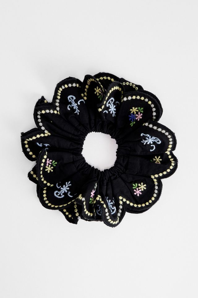 Damson Madder Embroidered Scrunchie #3