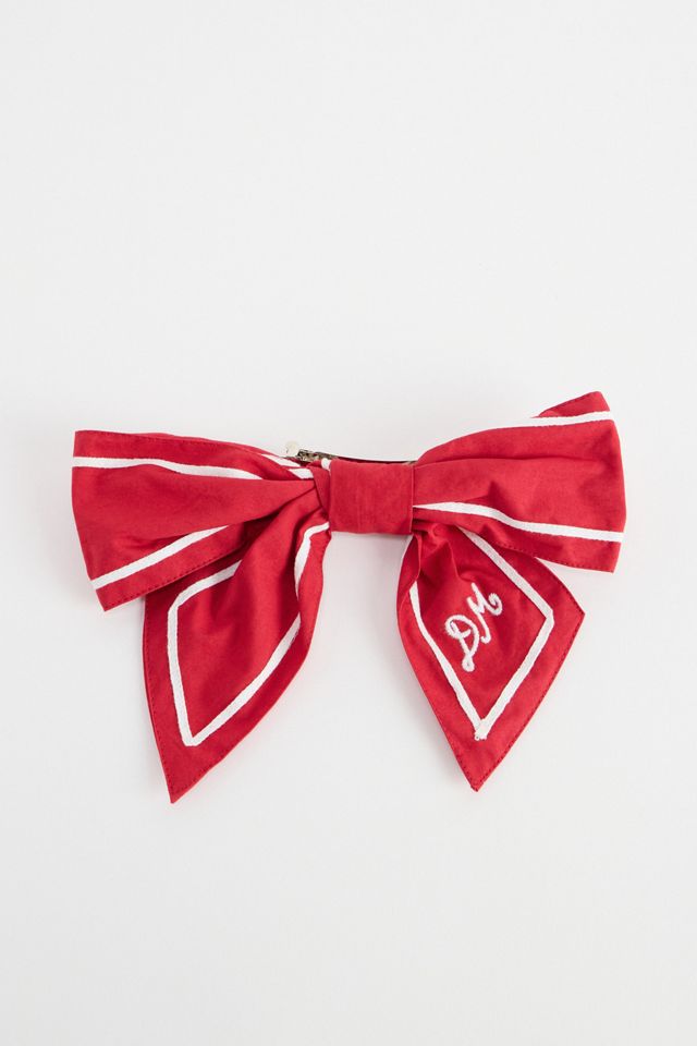 JuDanzy Clip Per Capelli Fiocco Natalizio Jolly – Nastro Grosgrain Rosso Verde E Bianco – Larghezza 11,4 Cm – Accessorio Festa Bambina