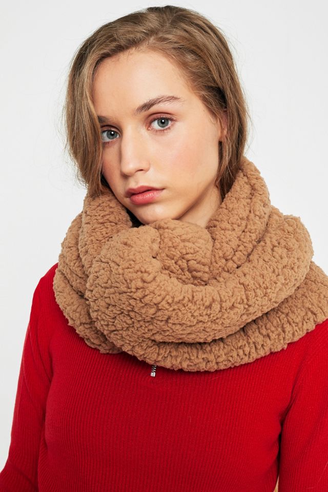 Sherpa Brown Fleece Scarf #6