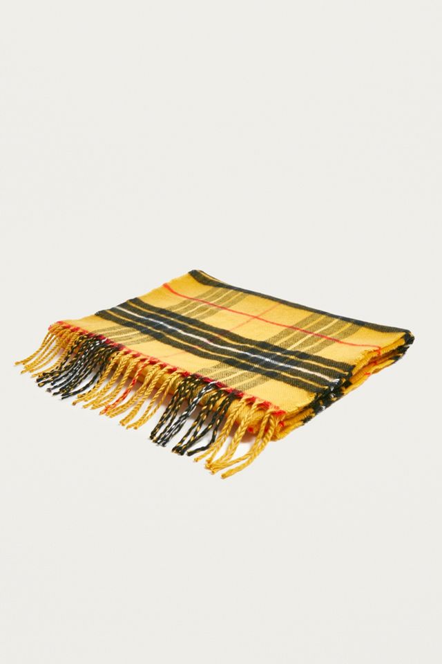 Bright Yellow Checked Scarf #2