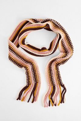 UO Tassel Knit Skinny Scarf