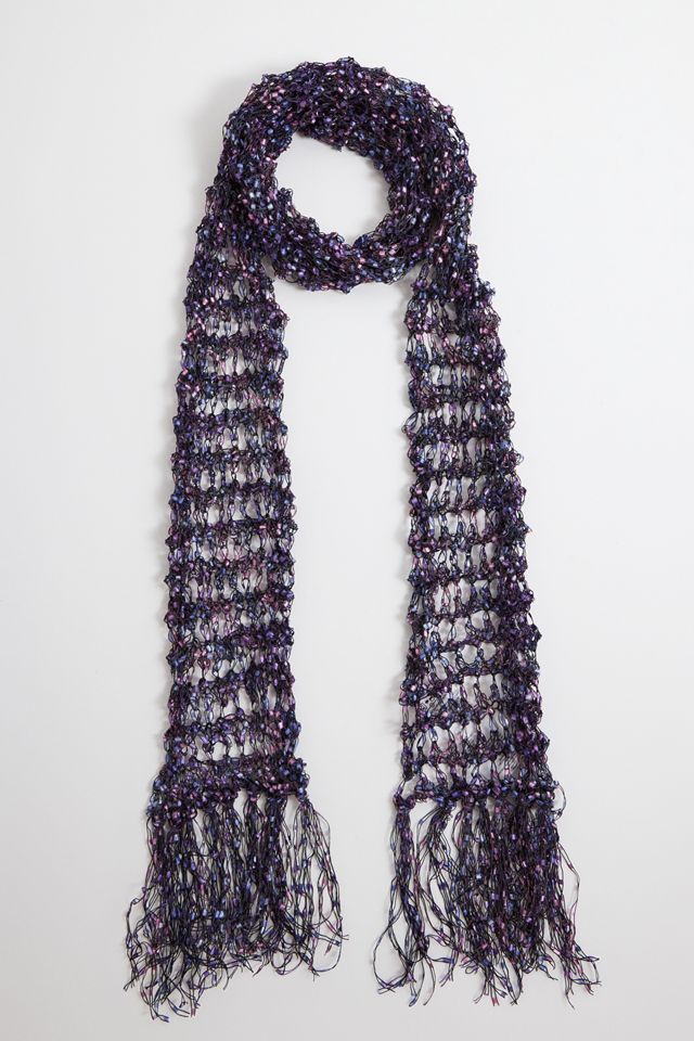 UO Purple Confetti Skinny Scarf #1