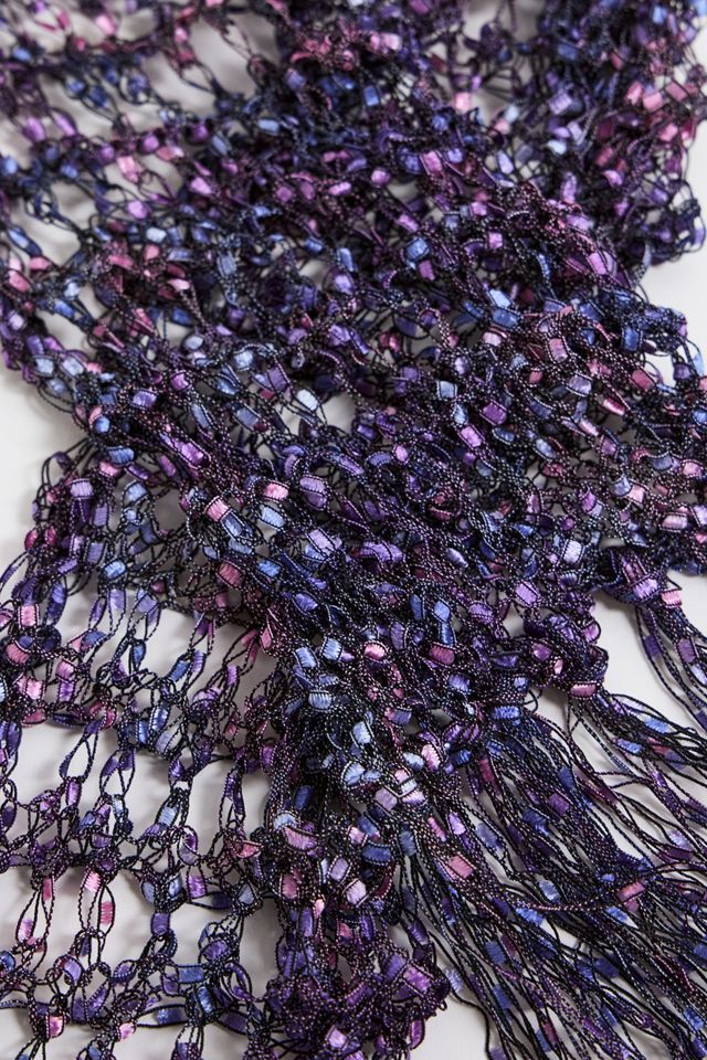 UO Purple Confetti Skinny Scarf #2