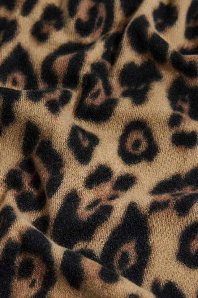 UO Leopard Print Woven Scarf #4