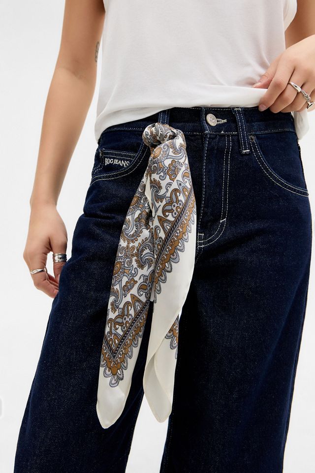 UO Silky Mosaic Print Headscarf