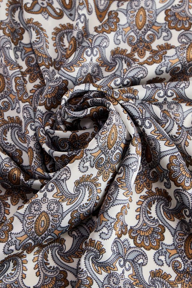 UO Silky Mosaic Print Headscarf