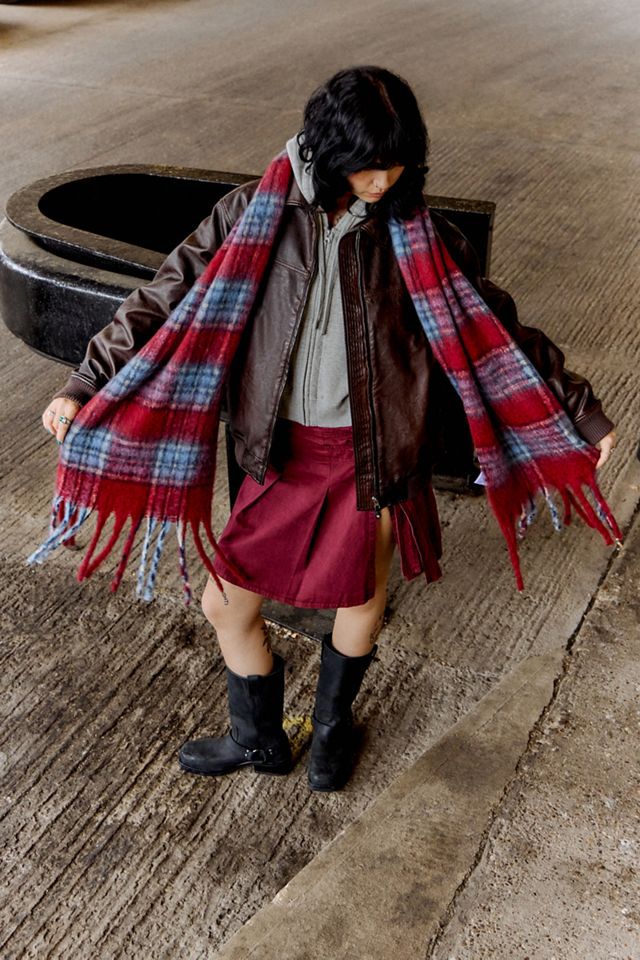 UO Plaid Blanket Scarf #4