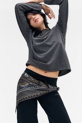 UO Silky Ornate Print Scarf