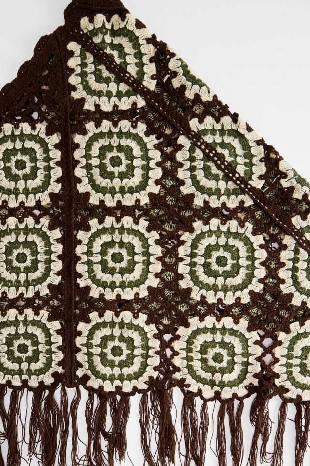 Knitted Fringed Shawl #3