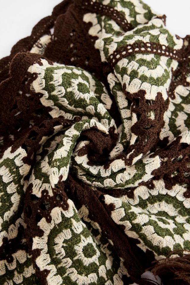 Knitted Fringed Shawl #4