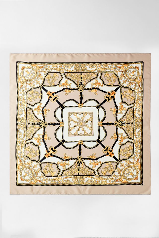 Foulard UO in Seta con Stampa a Mosaico #1