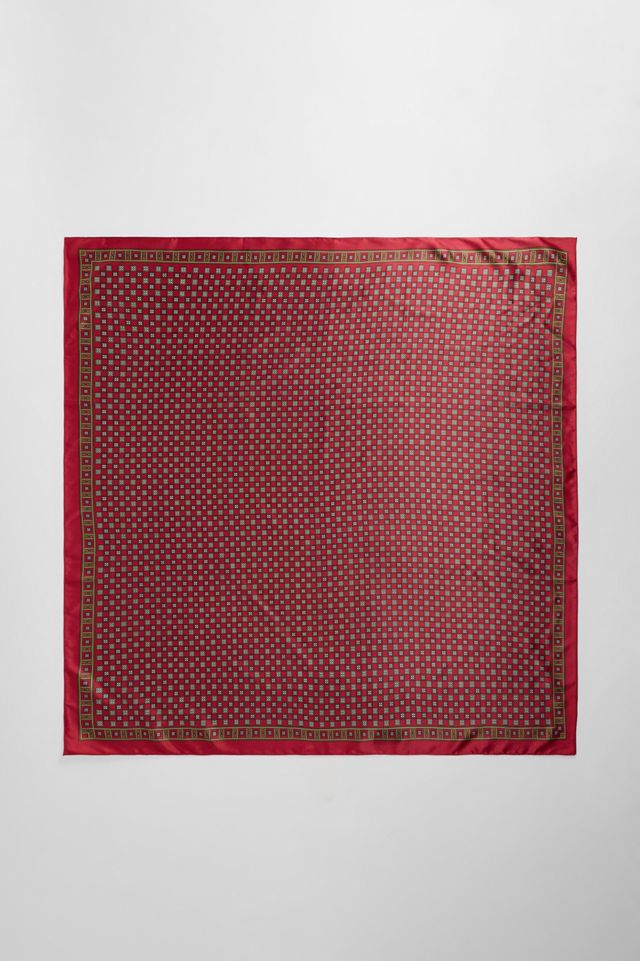 Foulard imprimé carreaux soyeux UO #2