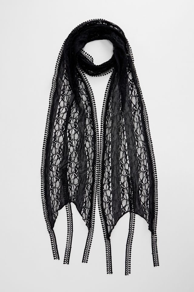 UO Lace Tassle Skinny Scarf #2