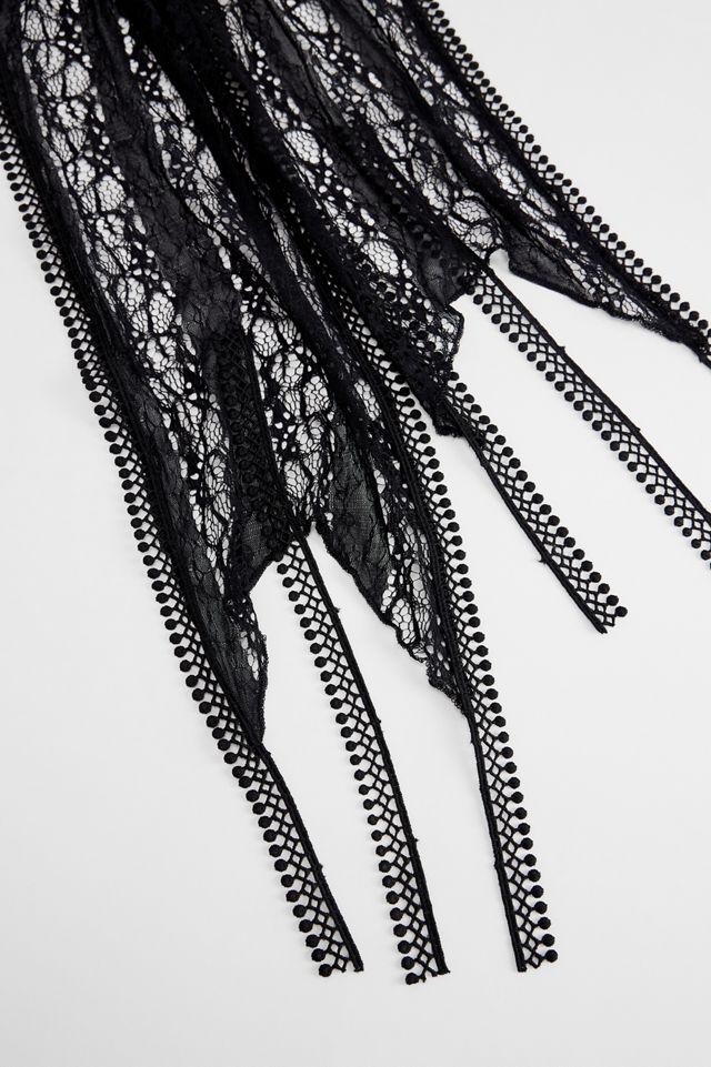 UO Lace Tassle Skinny Scarf #3