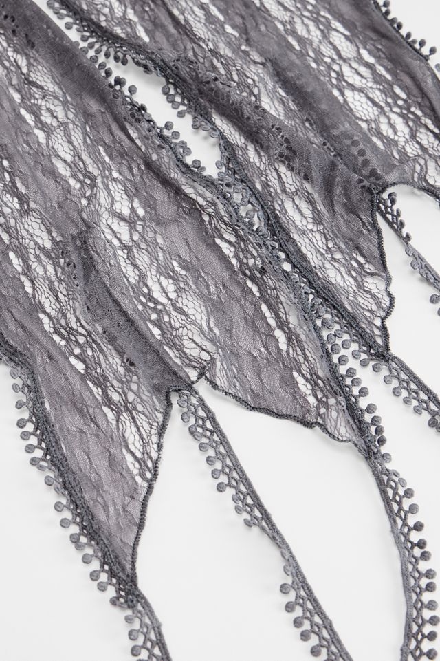 Sciarpa Sottile con Nappe in Pizzo UO #3