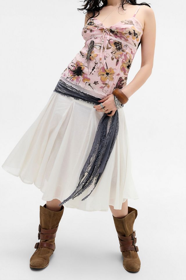 Sciarpa Sottile con Nappe in Pizzo UO #1