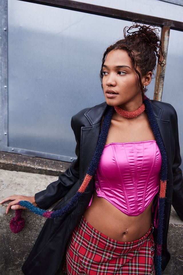 UO Glitter PomPom Scarf Urban Outfitters UK