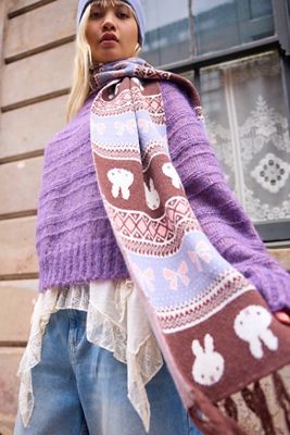 Sciarpa in Maglia Intarsia Miffy Daisy Street