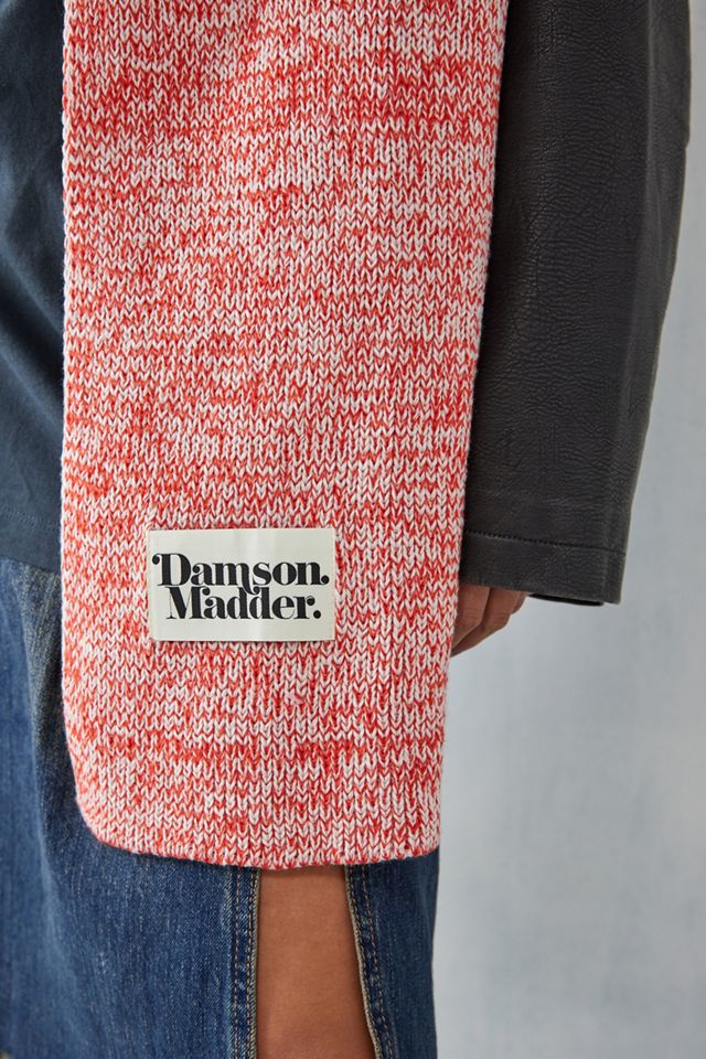 Damson Madder Sciarpa in maglia di filato macchiato #1
