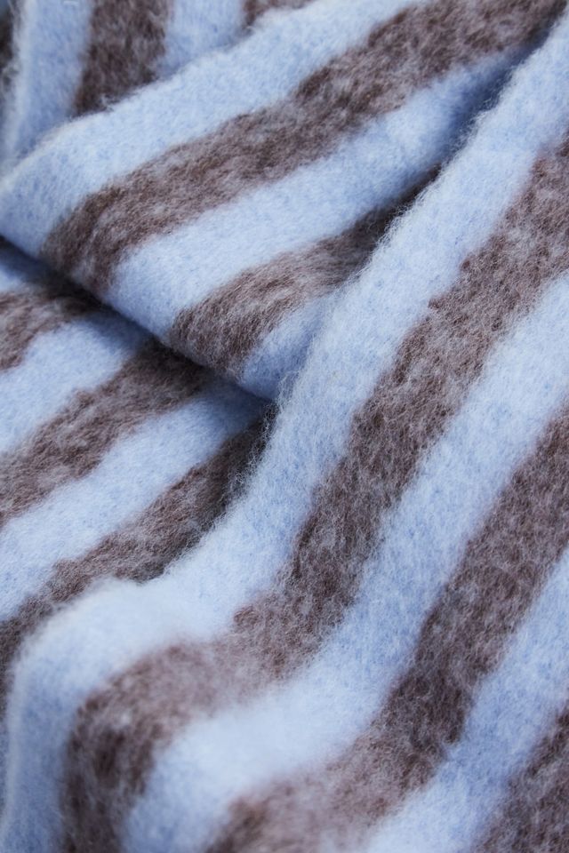 Damson Madder Fluffy Stripe Scarf #4