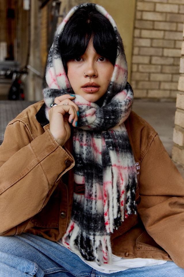 Sciarpa oversize spazzolata Damson Madder #1