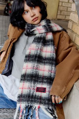 Damson Madder Brushed Oversized Scarf