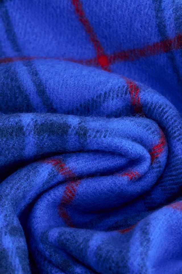 Damson Madder Blue Oversized Scarf #2