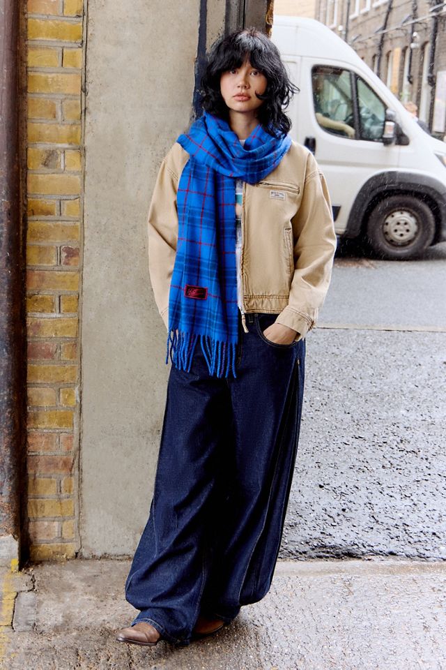 Damson Madder Blue Oversized Scarf #3