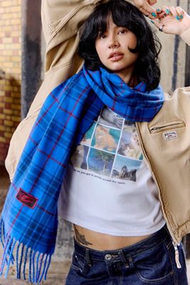 Bufanda Azul Oversize Damson Madder