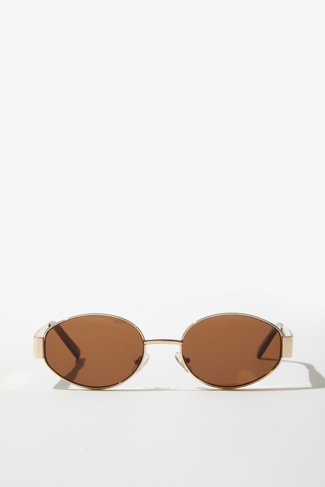 Giovanna Gold Oval Sunglasses  #1