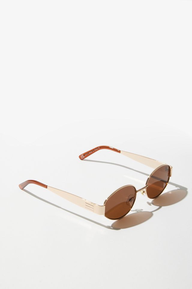 Giovanna Gold Oval Sunglasses  #2