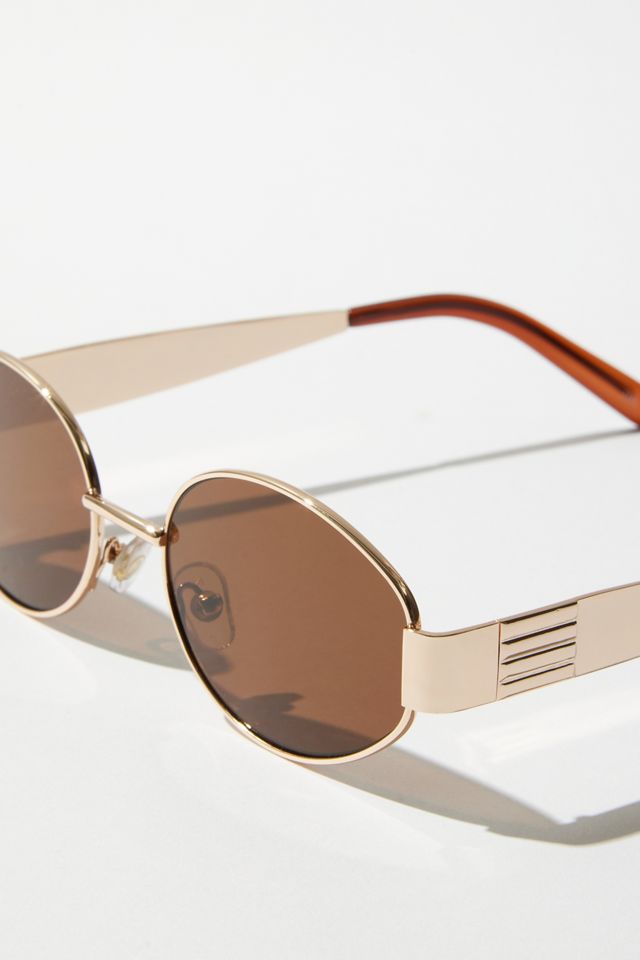 Giovanna Gold Oval Sunglasses  #3