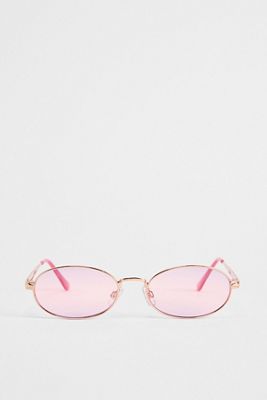 UO Gwyn Metal Oval Sunglasses