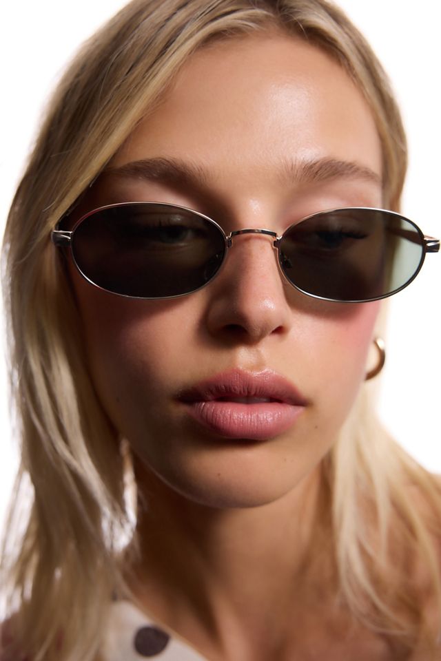 UO Gwyn Metal Oval Sunglasses #1