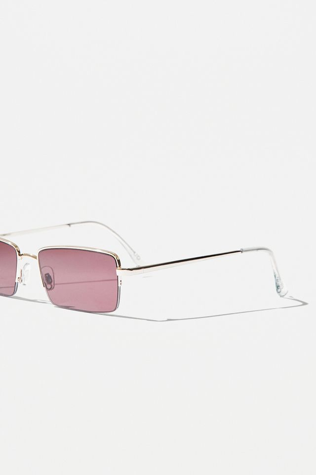 UO Ry Angular Frame Rimless Sunglasses | Urban Outfitters UK
