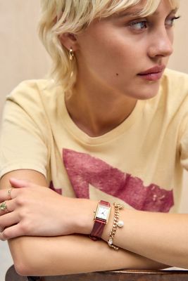 Silence + Noise Rote Kroko-Uhr