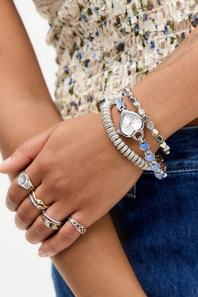 Silence + Noise Baby Blue Heart Watch #1
