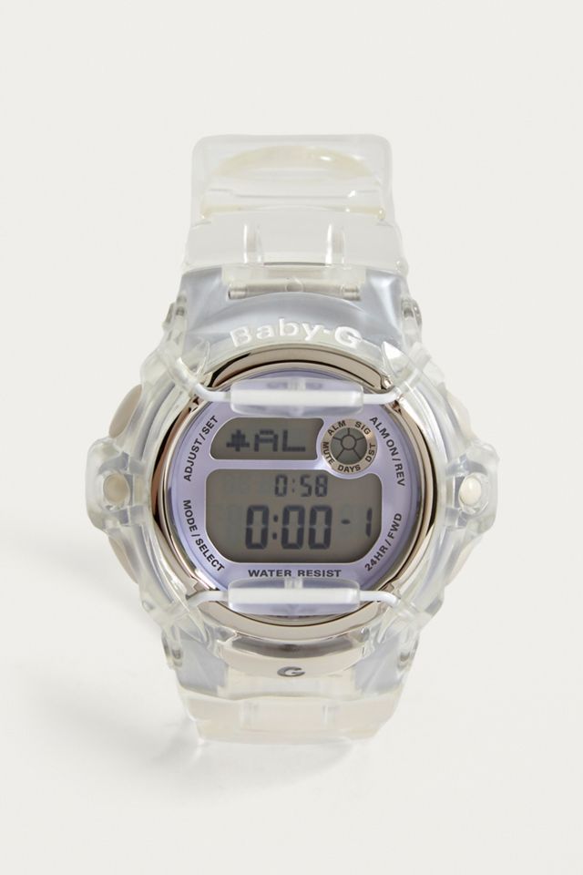 Baby g 2025 watch clear