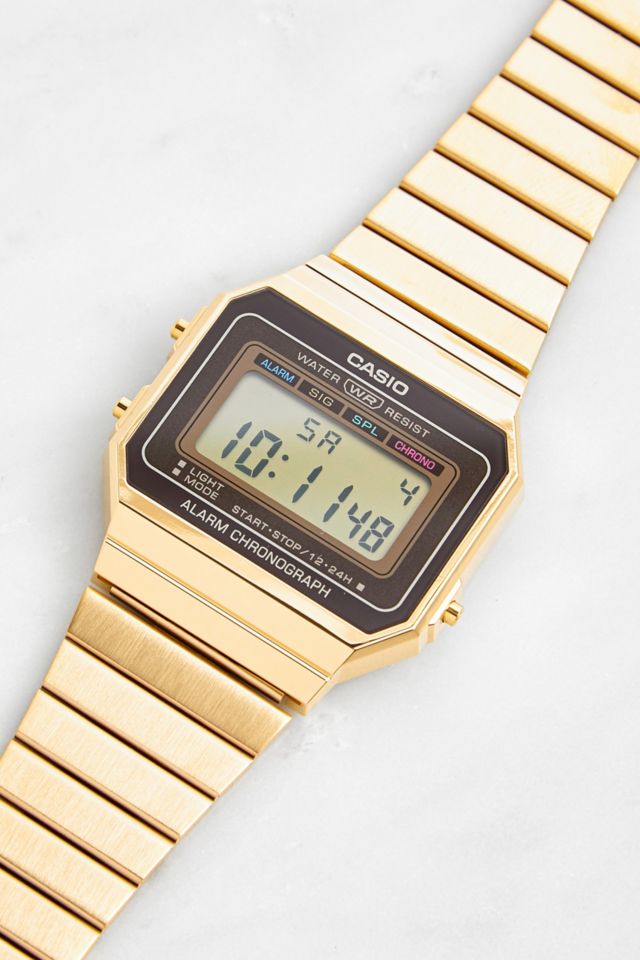 Casio Vintage Uhr A700WE in Gold