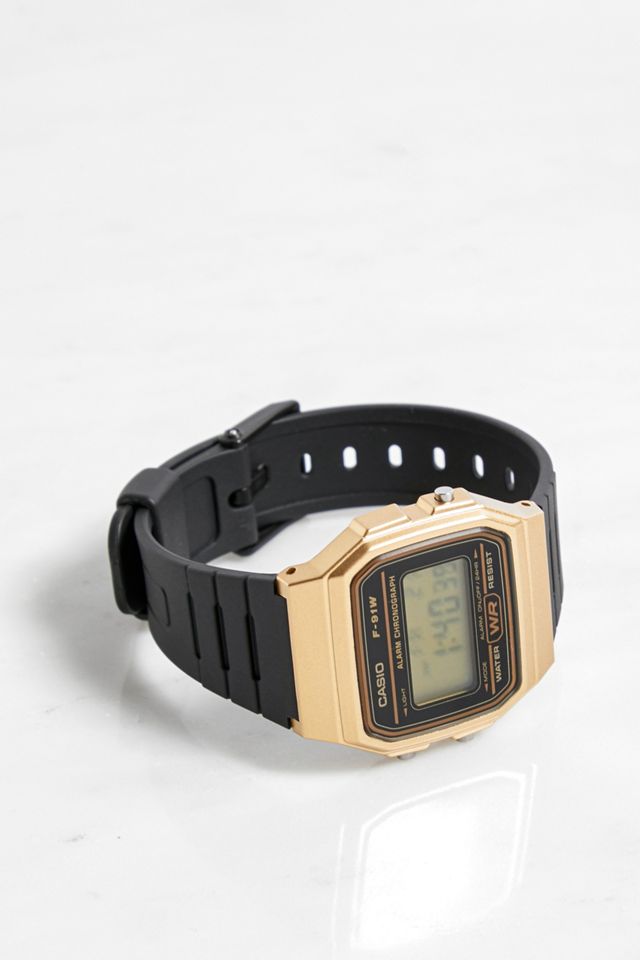 Casio - Montre vintage F91W noire et or #2