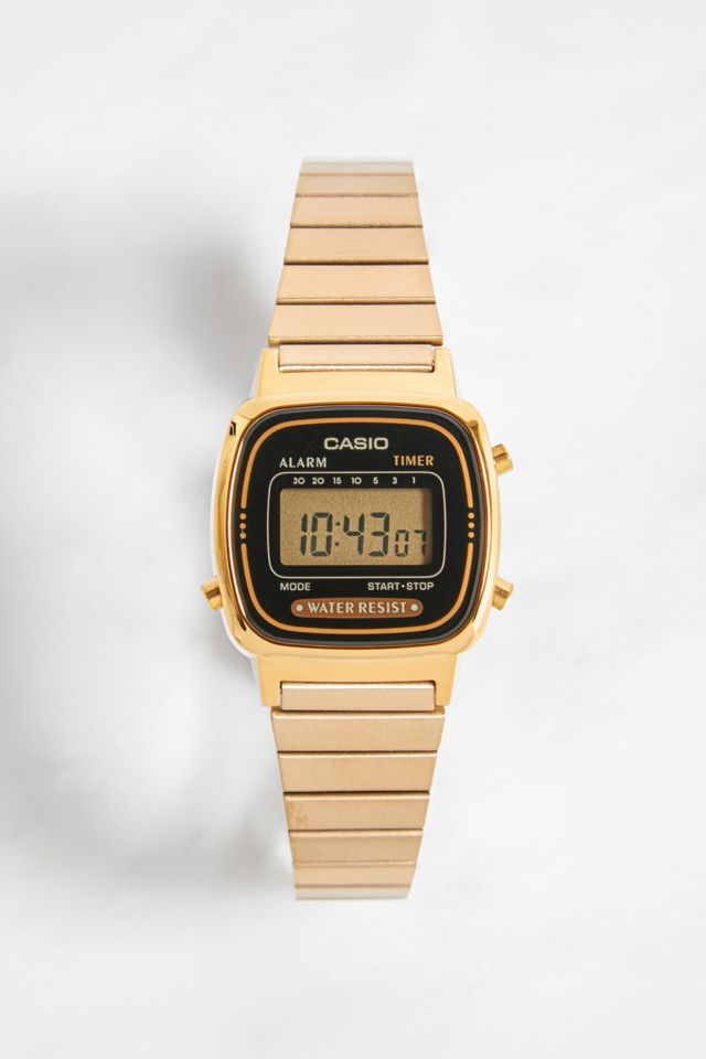 Casio LA670 Classic Gold Mini Watch | Urban Outfitters UK