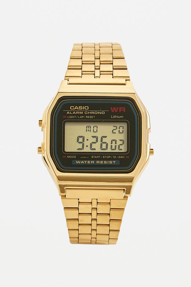 Casio A159WGE Vintage Gold Watch Urban Outfitters UK